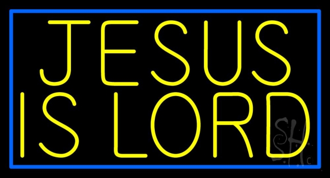 Yellow Jesus Is Lord LED Neon Sign