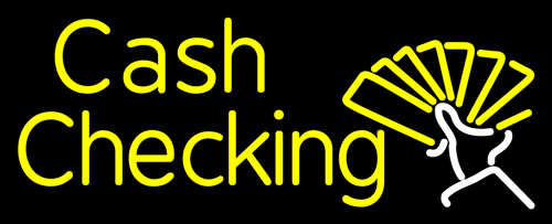 Cash Checking LED Neon Sign