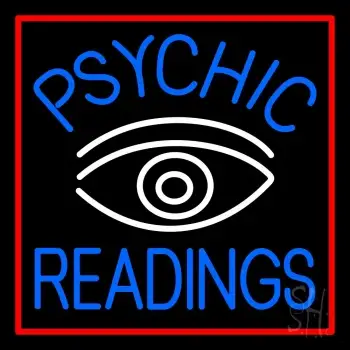 Blue Psychic Readings White Eye LED Neon Sign