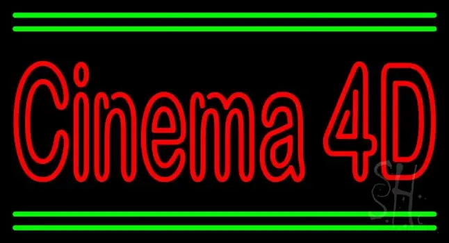Cinema 4d With Line LED Neon Sign
