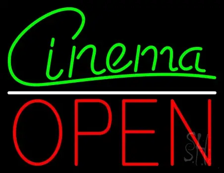 Cinema Cursive Open LED Neon Sign
