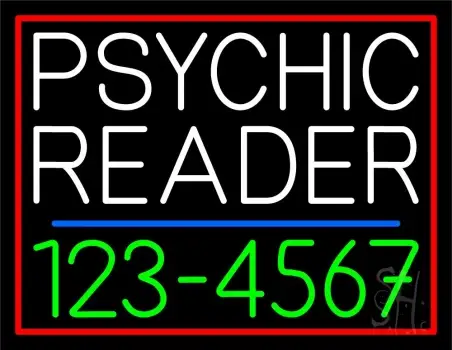 Green Psychic Reader With Phone Number LED Neon Sign