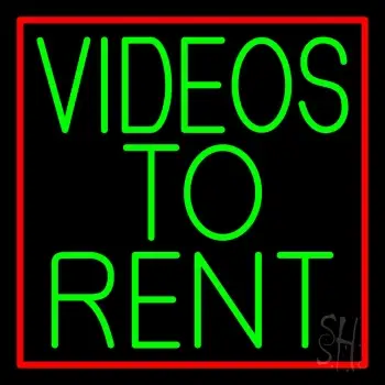 Green Videos To Rent LED Neon Sign