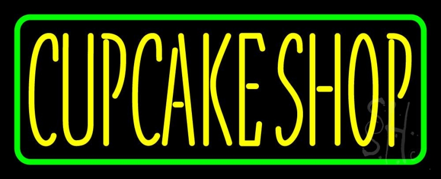 Block Cupcake Shop LED Neon Sign