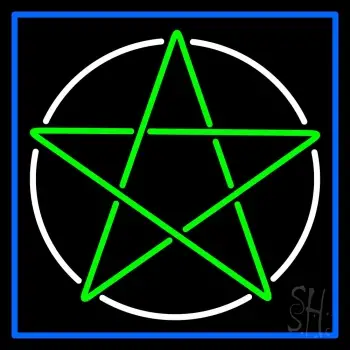 Pentacle With Border LED Neon Sign