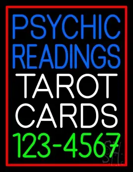 Psychic Readings Tarot Cards Phone Number LED Neon Sign