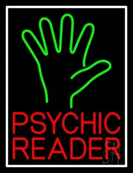 Red Psychic Reader Green Palm LED Neon Sign