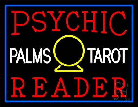 Red Psychic Reader White Palms Tarot LED Neon Sign