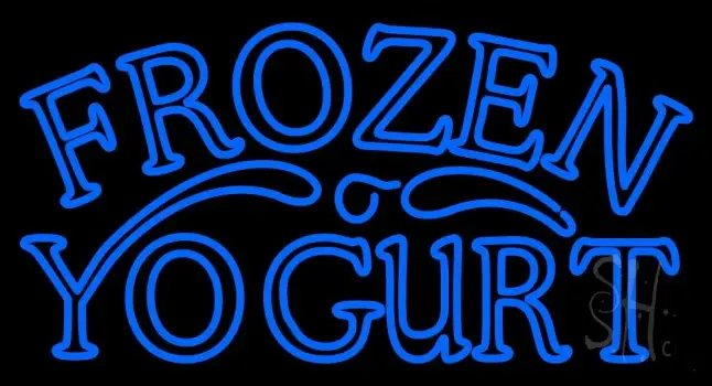 Blue Frozen Yogurt LED Neon Sign