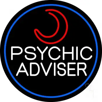 White Psychic Advisor With Logo LED Neon Sign