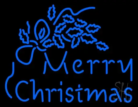Blue Merry Christmas LED Neon Sign