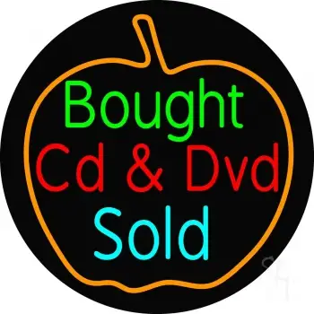 Bought Cd And Dvd Sold LED Neon Sign