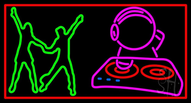 Cd With Dancing Couple LED Neon Sign