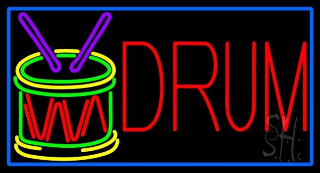Drum And Stick LED Neon Sign