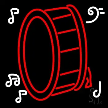 Drum Musical Note Logo LED Neon Sign