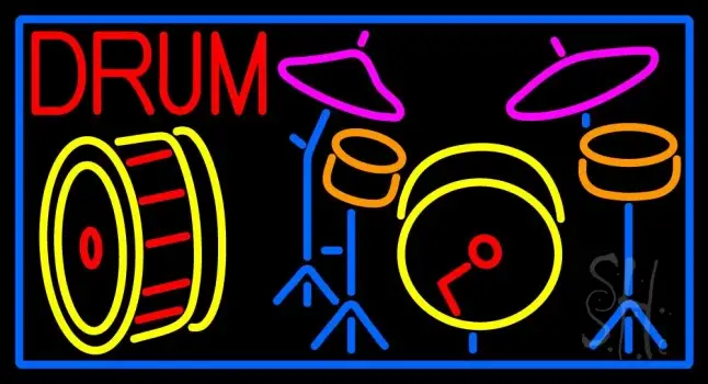 Drum Set LED Neon Sign