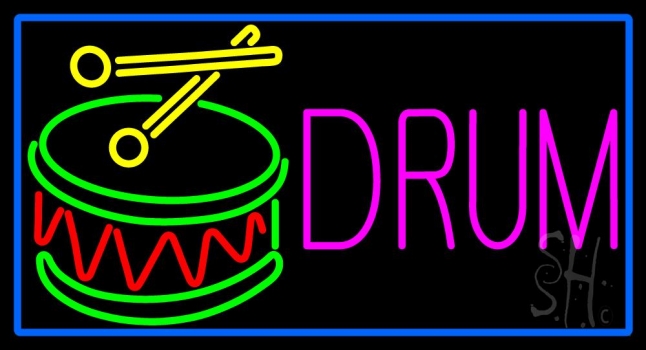 Drum Stick Logo LED Neon Sign