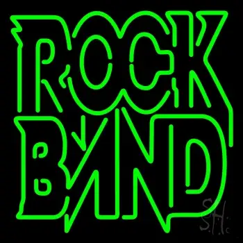 Green Double Stroke Rock Band LED Neon Sign