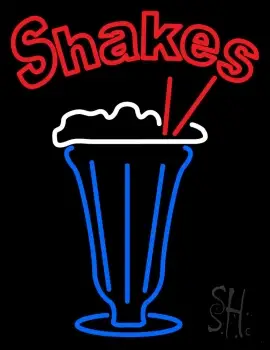 Red Shakes With Glass LED Neon Sign