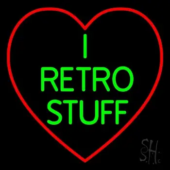 Love Logo I Love Retro Stuff LED Neon Sign