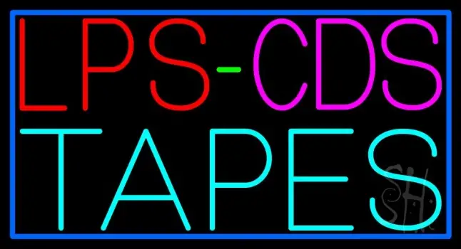 Lps Cds Tapes LED Neon Sign