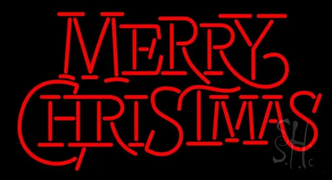 Merry Christmas Block LED Neon Sign