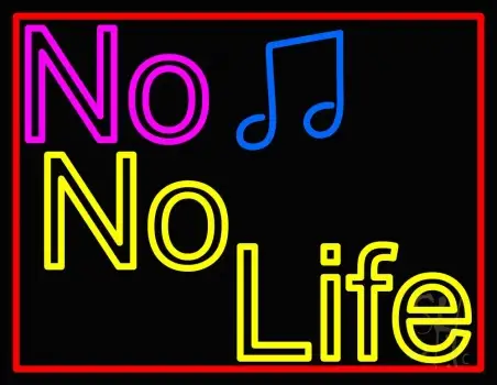 No Life No Music LED Neon Sign