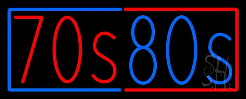 Red 70s Blue 80s LED Neon Sign
