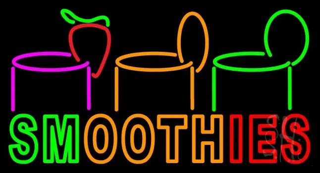 Double Stroke Smoothies LED Neon Sign