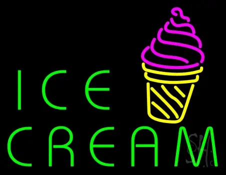 Ice Cream Cone Image LED Neon Sign