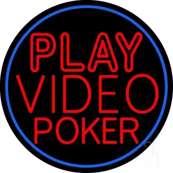 Play Video Poker LED Neon Sign