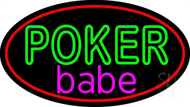 Poker Babe LED Neon Sign