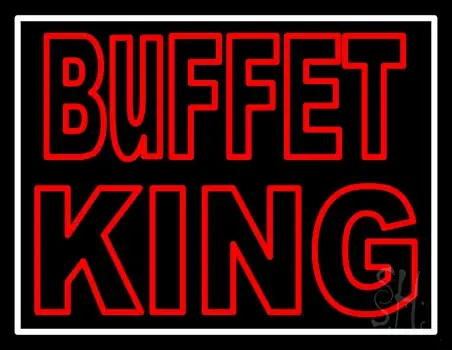 Red Buffet King LED Neon Sign