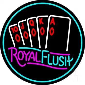 Royal Flush Poker LED Neon Sign