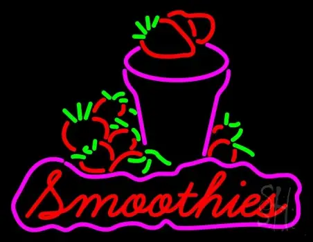 Red Smoothies LED Neon Sign