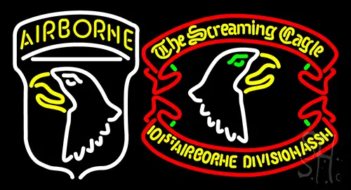 Airborne Division Screaming Eagle LED Neon Sign