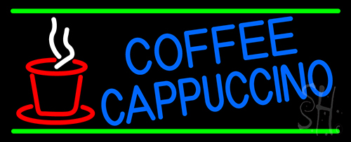 Blue Coffee Cappuccino LED Neon Sign