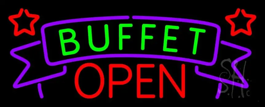 Buffet Open LED Neon Sign