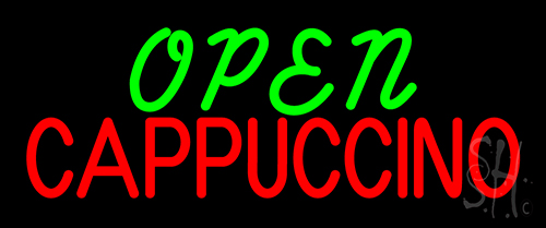 Cappuccino Open LED Neon Sign