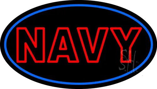 Double Stroke Navy LED Neon Sign