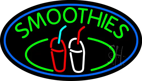 Green Smoothies With Glass LED Neon Sign