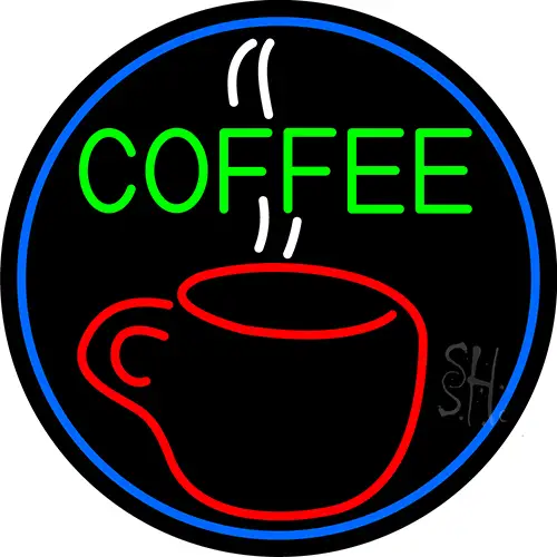 Hot Coffee Glass LED Neon Sign