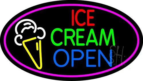 Ice Cream Open LED Neon Sign