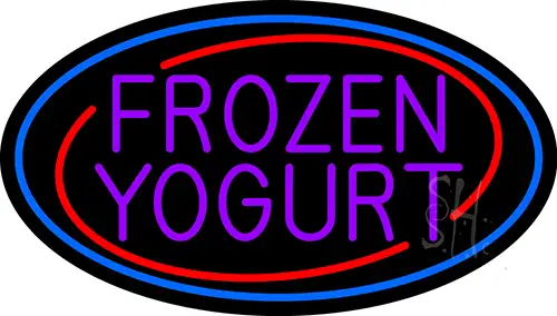 Purple Frozen Yogurt LED Neon Sign