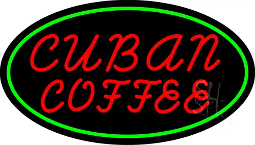Red Cuban Coffee LED Neon Sign