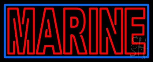 Red Double Stroke Marine LED Neon Sign
