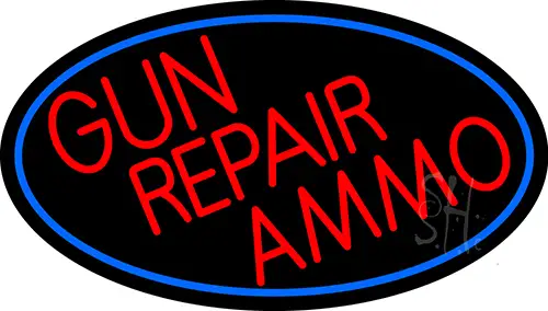 Red Gun Repair Ammo LED Neon Sign
