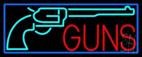 Red Guns Turquoise Logo LED Neon Sign