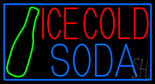 Red Ice Cold Soda LED Neon Sign