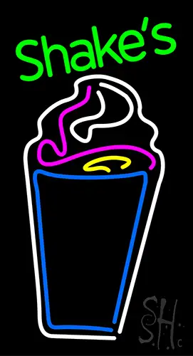 Shakes With Glass LED Neon Sign